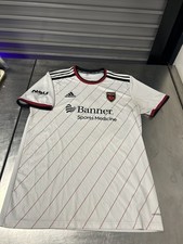 adidas Phoenix Rising FC White Red Black Soccer Jersey Size L