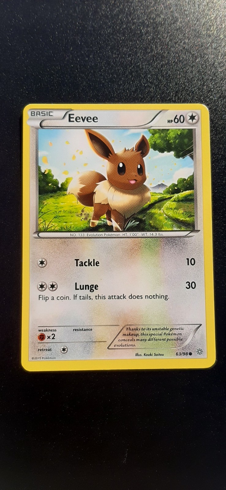 Eevee 63/98 XY Ancient Origins Common Regular Pokemon Card TCG Trading Card Game