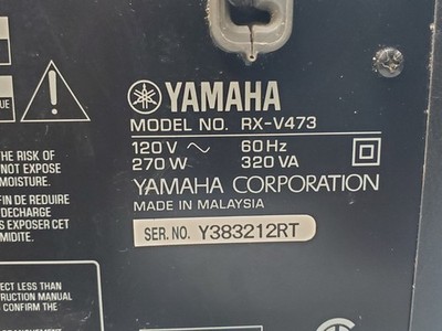 Yamaha Natural Sound AV 5.1 Channel Receiver RX-V473 Cinema DSP 3D