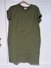 GAP Women’s Size Small Olive Green T-Shirt Dress 100% Cotton Short Sleeves New