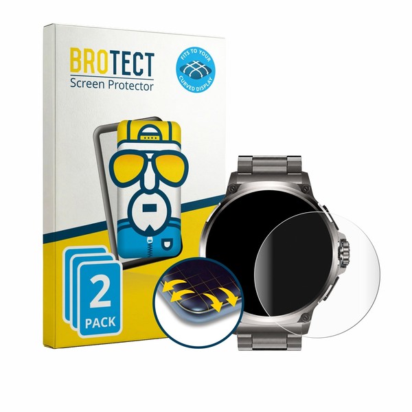 "Full-Cover Schutz Folie FüR Fosmet Smartwatch 1.92\" 3D Curved Edge 2X"-image