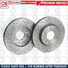 For Ford Fiesta 08- Front Genuine Brembo Xtra Drilled Brake Discs 258mm Pair For Ford Fiesta 08- Front Genuine Brembo Xtra Drilled Brake Discs 258mm Pair