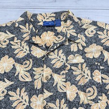 VTG Ocean Pacific Hawaiian Shirt XL Floral Tribal Surf Beach Camp 80s 90s Y2K