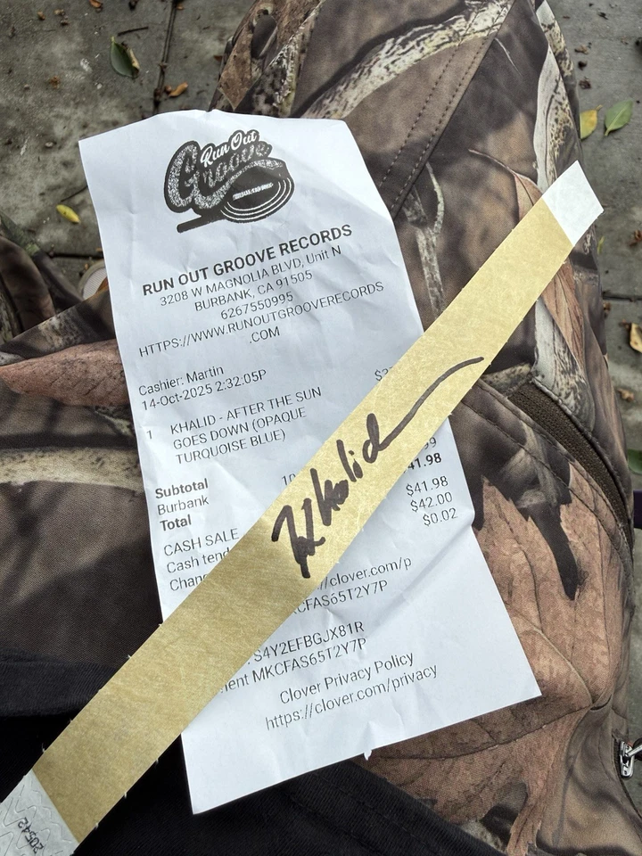 手工签名哈立德美国青少年乙烯基1000%正品带证明 — 第 4/4 张图片