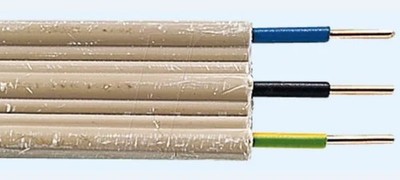 Stegleitung NYIF-J 3 x 1,5 - 10 Meter, beige  Stegleitung