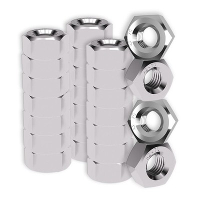 Mutter-Sechskant 25 Stk V2A Edelstahl M3 M4 M5 M6 M8 M10 M12 M16 DIN 934 A2