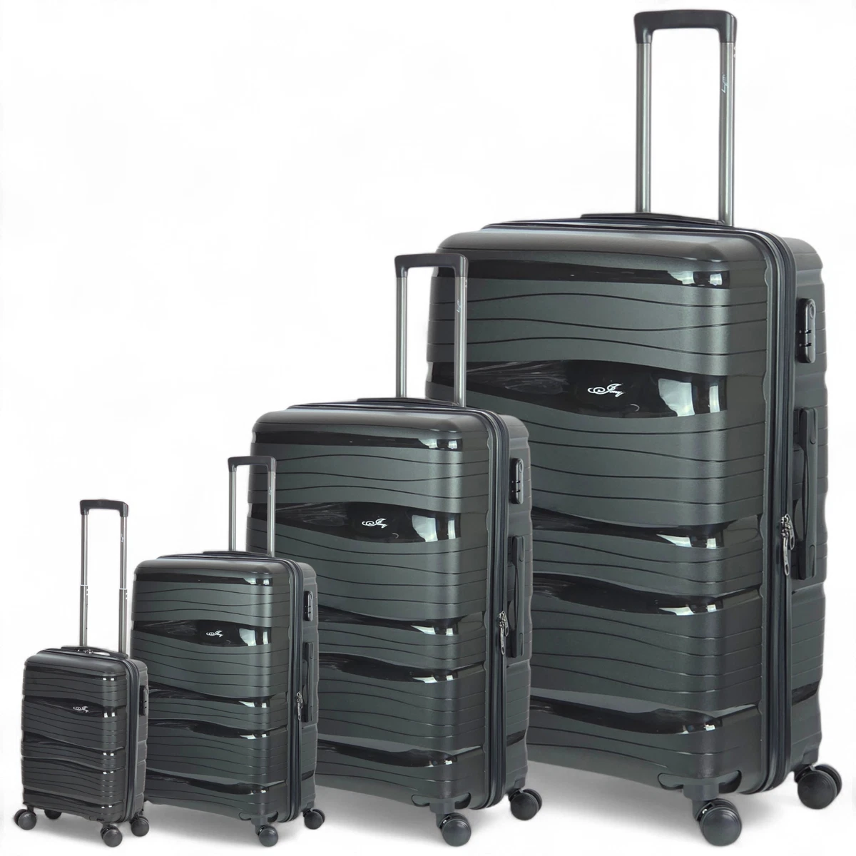 Semi Line Valigia grande T5671-4 Nero