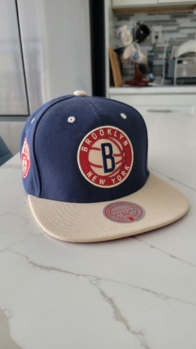 Mitchell & Ness Men's Navy Brooklyn Nets Work It Snapback Hat