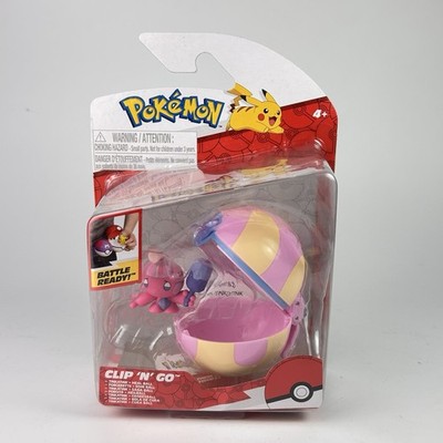 Pokemon Clip N Go Tinkatink 2'' & Heal Ball Action Battle Figure- Jazwares New
