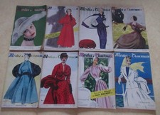 Lot de 8 Modes et Travaux 1952 - 1953 Mode Couture Tricot rare