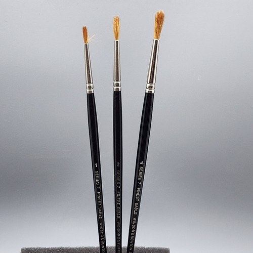 Winsor & Newton Series 7 Size # 1, 2, 4 Kolinsky Finest Sable Brush England