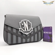 Loungefly Wednesday Nevermore Crossbody Bag New