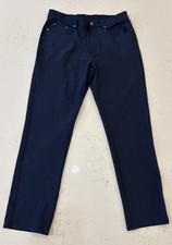 Greg Norman Men's 34x 30 Ultimate 5 Pocket Performance Stretch Blue Pants