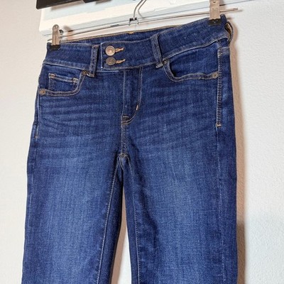 American Eagle Kick Boot Jeans Size 000 Short Dark Wash Bootcut Lowrise