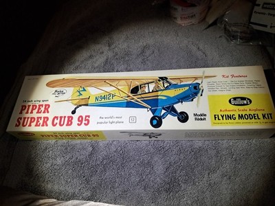*VINTAGE*Guillows Piper Super Cub*NOS*95 Balsa Flying Model Airplane Kit#303