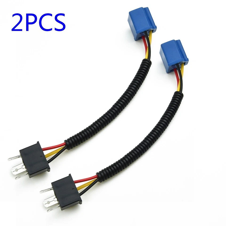 H4 socket connector 2pcs/kit 9003 Headlight Wiring Harness Male & female - Image 3 of 4