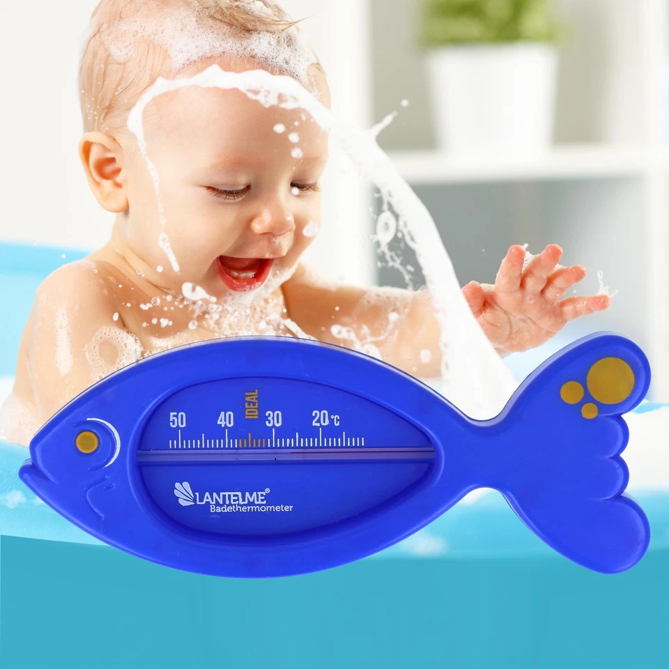 2er Set Badethermometer Fischform blau sicheres Bade Baby-Thermometer 11-52 °C - Bild 3 von 4