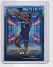 2024-25 Topps Chrome #108 Tristen Newton Blue Basketball Refractor