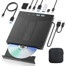 External CD/DVD Drive for Laptop PC Portable CD DVD RW Player Burner Reader