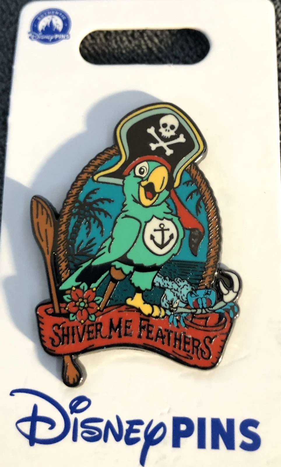 Disney Parks Pirates Of The Caribbean Parrot Shiver Me Feathers Pin