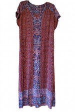 Lucky Brand Boho Floral Maxi Dress  Mixed Print Casual Pockets Medium