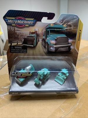 Micro Machines Series 3 #12 Construction Starter Pack w/Cement Mixers Excavator