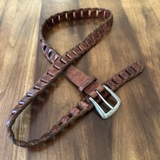 Billy Belts California Braided Brown Leather Belt, Causal / Belt Size 34 Vintage