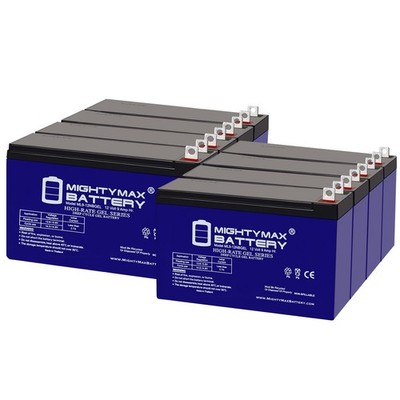 Mighty Max 12V, 9Ah, GEL, NB Replaces Generac 7675 Electric Generator - 8 Pack