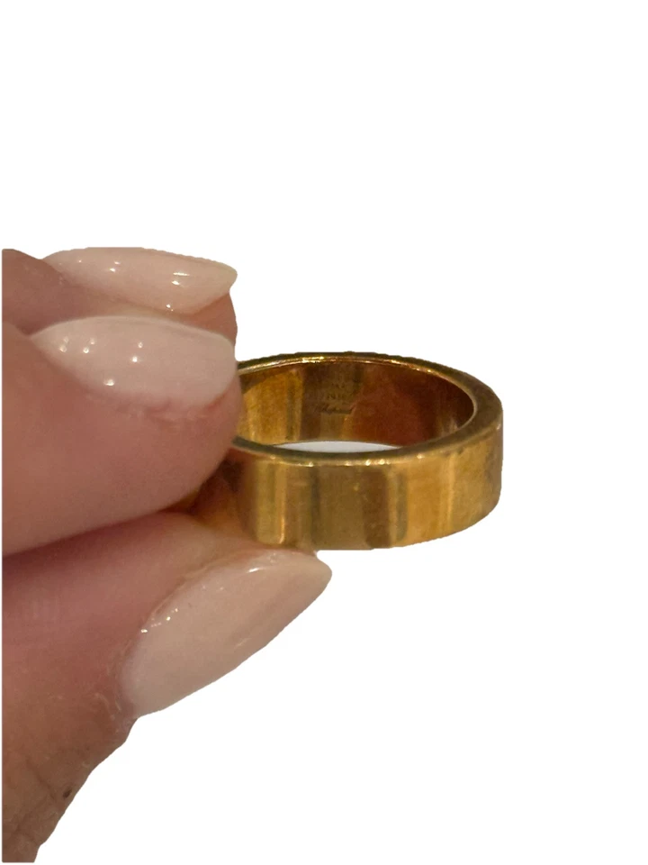 Chopard Happy Diamond 18k Yellow Gold Diamond Heart Bezel Ring size US 6 - Image 3 of 4