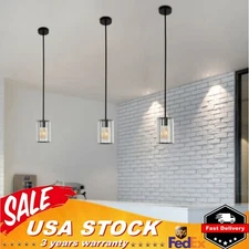 3pcs Modern Crystal Pendant Lamp Kitchen Island Light Hanging Fixture Chandelier