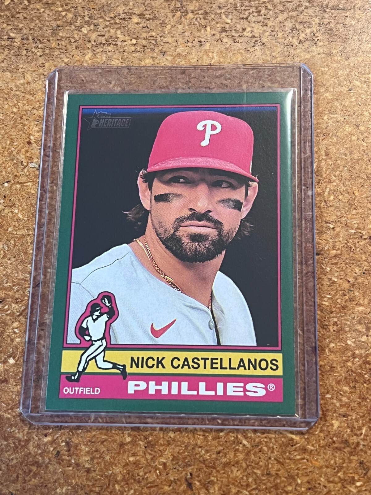 2025 Topps Heritage Baseball Green Border # 315 Nick Castellanos