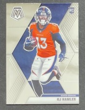 2020 Panini Mosaic #219 KJ HAMLER Rookie RC DENVER BRONCOS  Nice Card !!!. rookie card picture