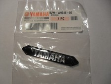YAMAHA LOGO EMBLEM ADHESIVE STICKER DECAL BLACK SILVER LOGO 75MM X 10MM GENUINE