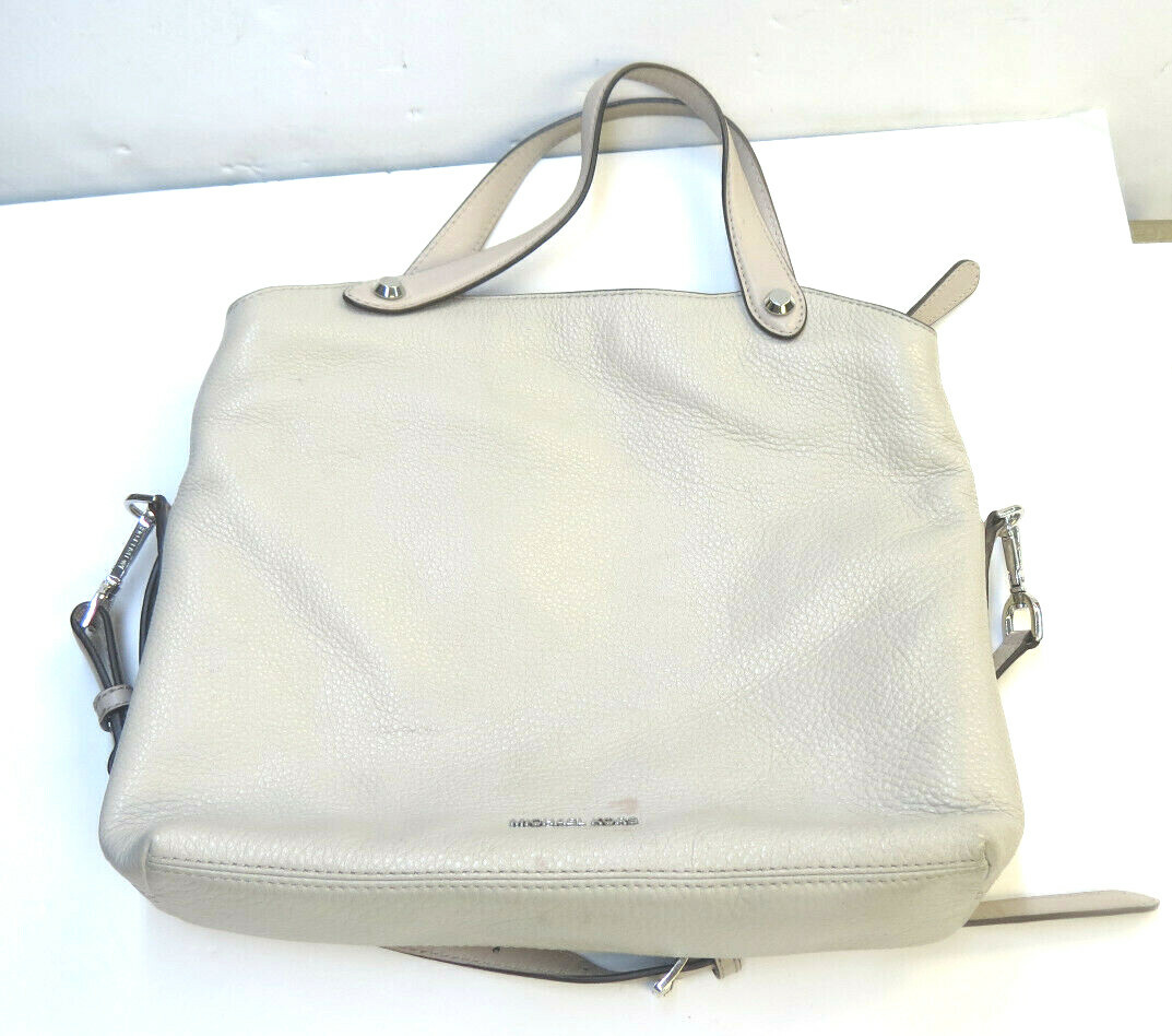 Michael Kors Cement Leather Hyland Medium Convertible Messenger  