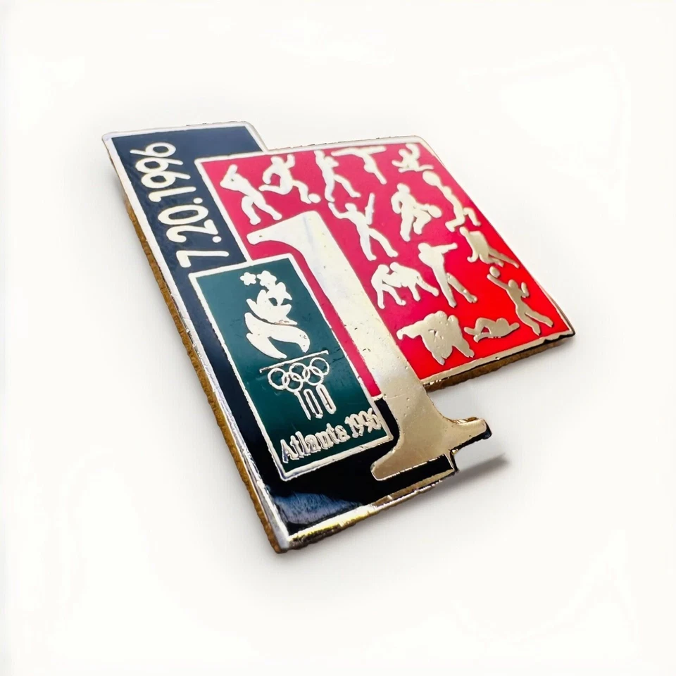 Vintage Atlanta Olympics Opening Enamel Lapel Hat Pin BD - Image 3 of 3