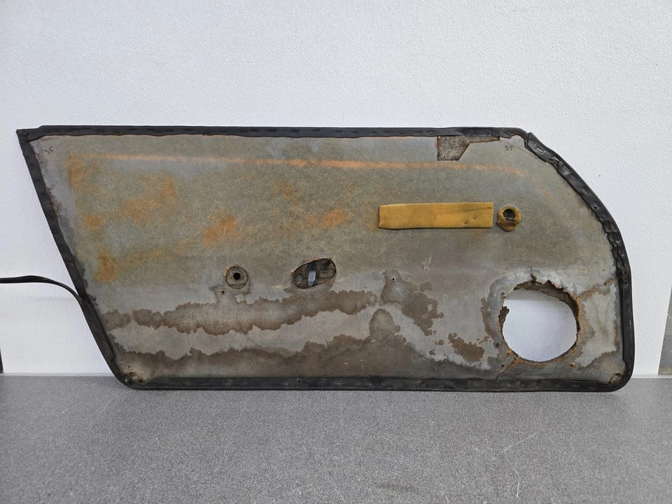 SOLO PANEL PUERTA PASAJEROS VINILO NEGRO USADO ORIGINAL PORSCHE 911 912 1968 Foto 4 de 4