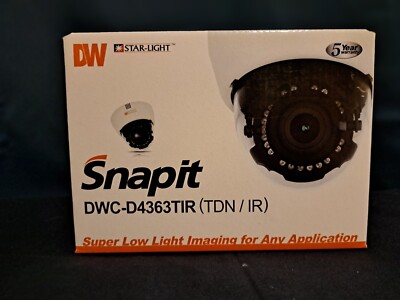 Digital Watchdog DWC-D4363TIR (TDN / IR)  Indoor Dome Low Light Security Camera
