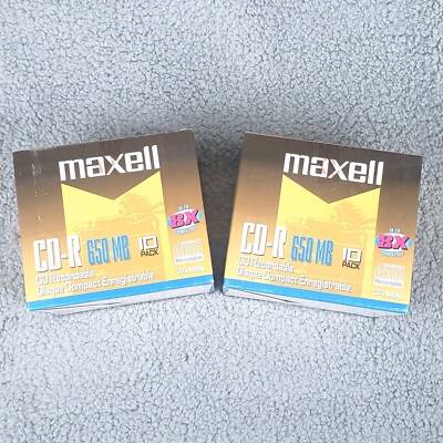 Maxell CD-R 650 Mb 74 Min 8X CD-R74 Recordable Blank Media (2 - 10 Disc Packs) 