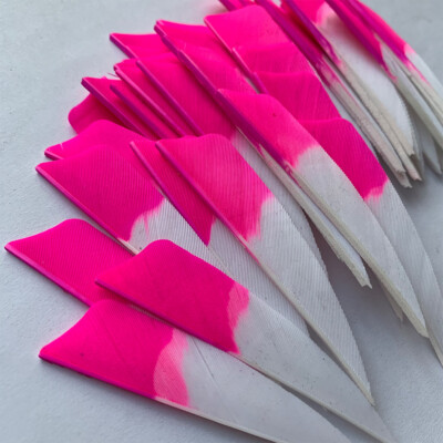 50 Plumes De Flèche 3 Pouces Rose - Empennage Dinde Pour Tir à L'Arc DIY
