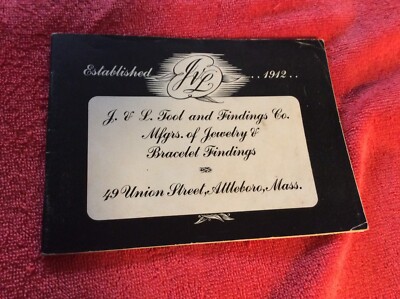 J V L TOOL AND FINDINGS CO ATTLEBORO MA BOOKLET JEWELRY BRACELETS 1940'S 1950'S