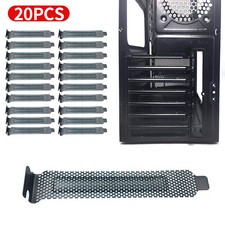 20pcs PC Case PCI Expansion Slot Back Plate Cover Dust Filter Steel Blank Multi