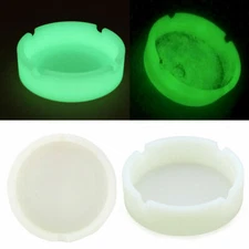 Creative Glow In The Luminous Silicone Circle Ashtray For Dark Smoking