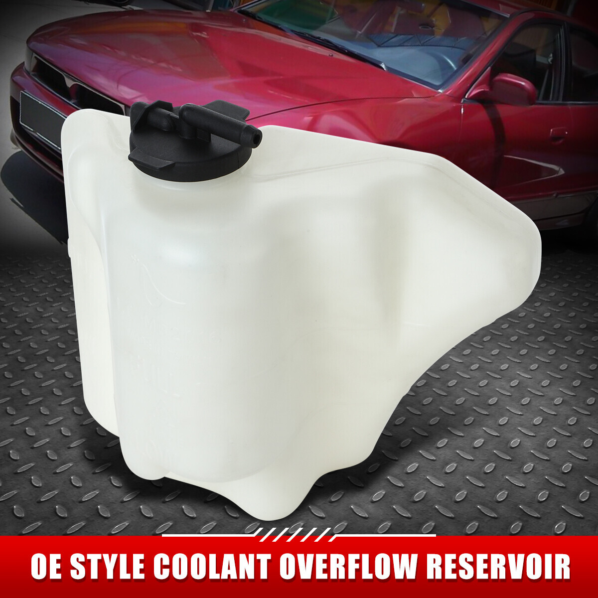 FOR 94-98 MITSUBISHI GALANT OE STYLE COOLANT OVERFLOW RESERVOIR TANK BOTTLE+CAP