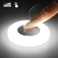 Facon 12V RV Puck Light Surface Mount Panel Light Touch Dimmable for RV Camper
