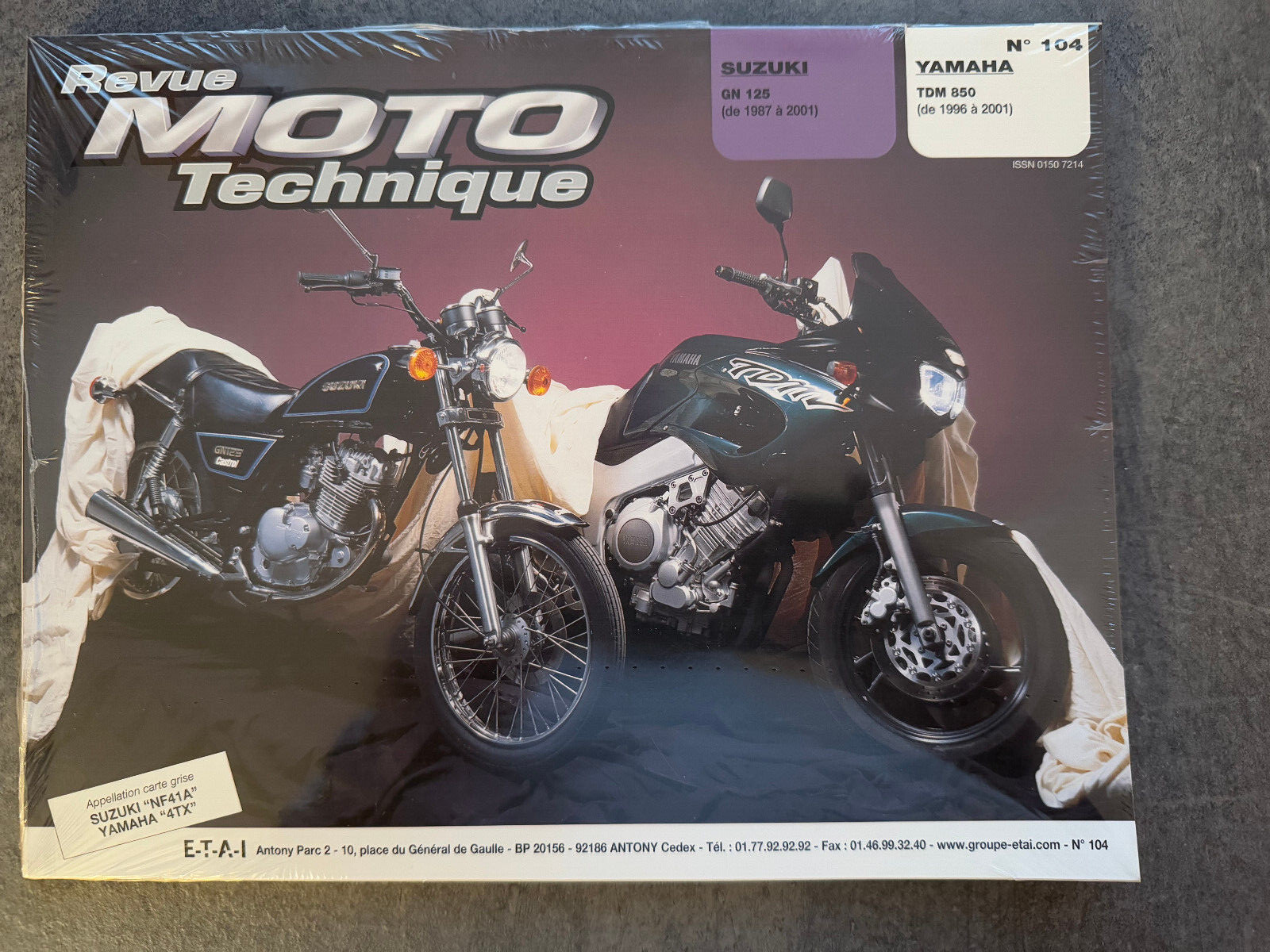 Revue technique Moto 104 schémas et couples de serrage GN 125 TDM 850