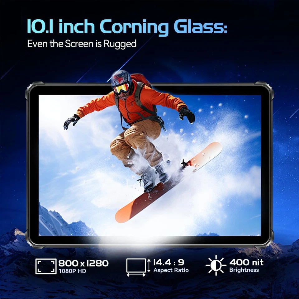 OUKITEL RT9 Outdoor Tablet 24GB+256GB Android Octa Core Wasserdicht Tablet GPS - Bild 4 von 4