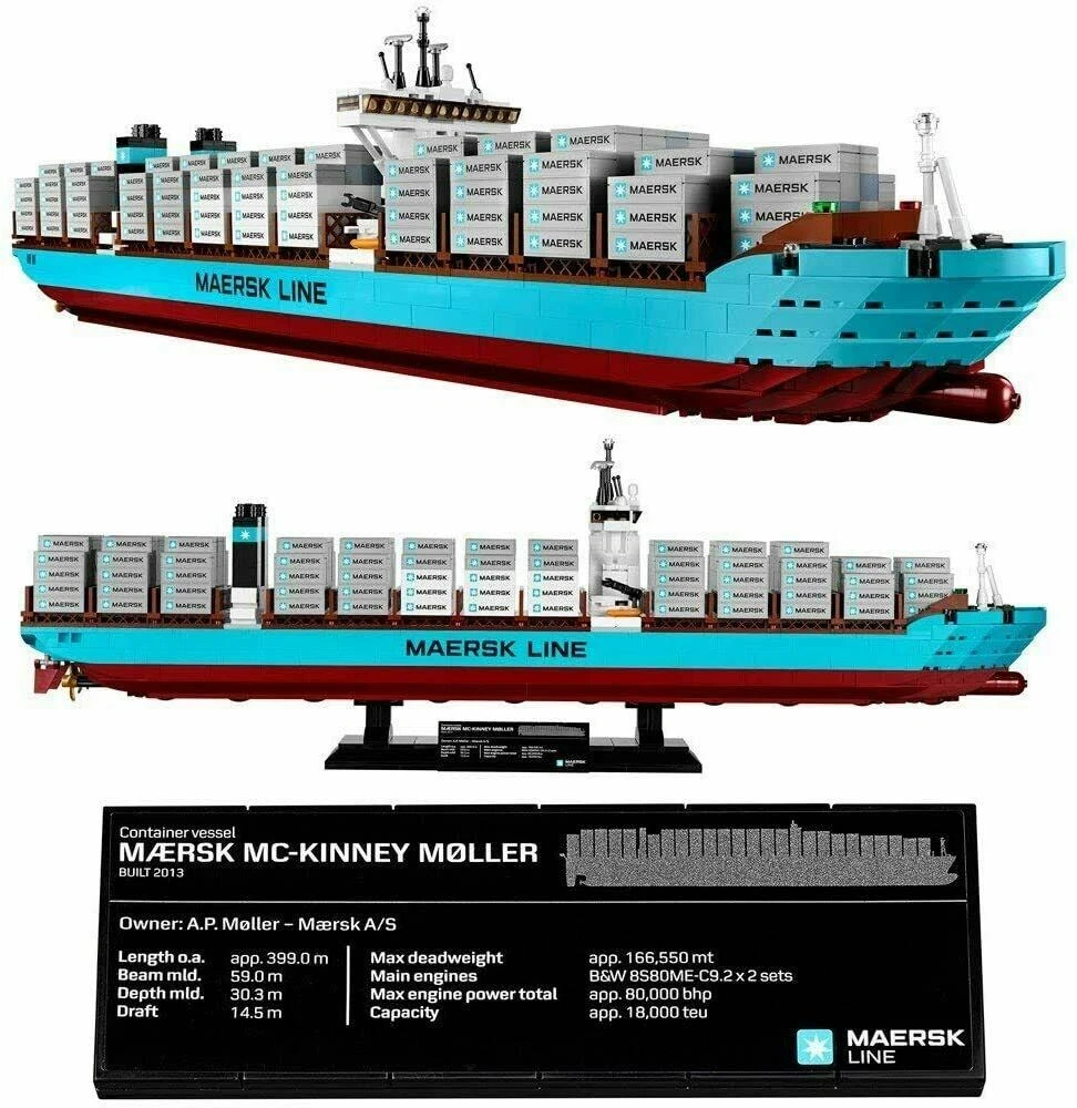 Lego Creator 10241 Maersk Line Triple Container Vessel Mc Kinney Moller |