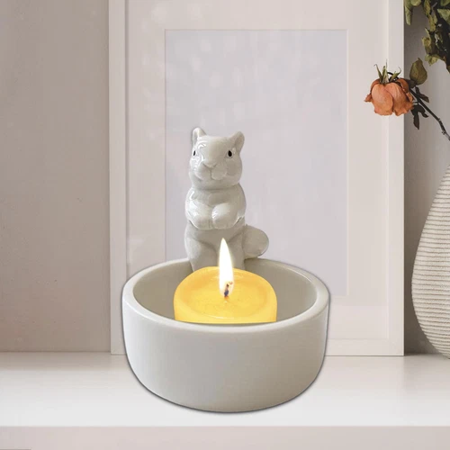 Squirrel Candle Holder Cute Grilled Animal Aromatherapy Candle Shelf Decor Gift - Bild 3 von 8