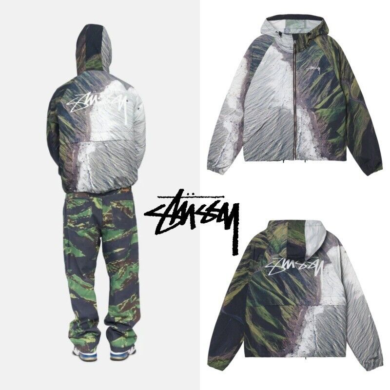 stussy coastline beach shell jacket size small | eBay