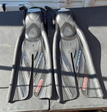 Tusa Xpert Zoom Black Open Heel Scuba Diving Fins Flippers L/XL